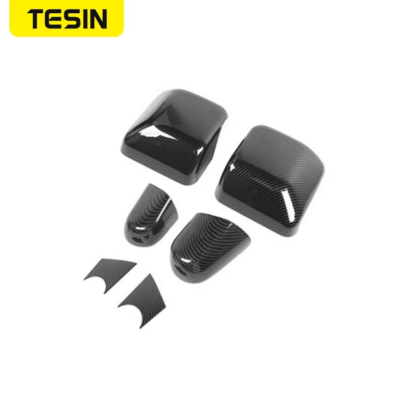 

TESIN Car Rearview Mirror Base Shell Cover Sticker for Jeep Wrangler JL 2018+ for Jeep Gladiator JT 2018+ Exterior Accessories