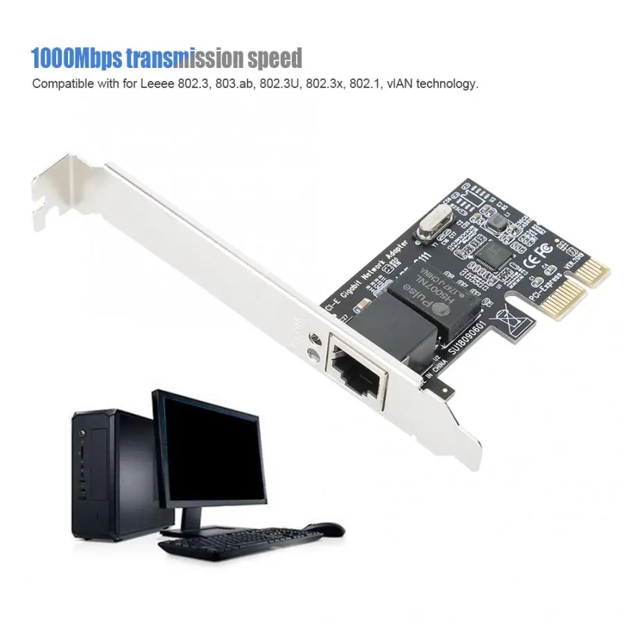 Компьютерный компьютер RIL8111G Master Chip PCI E Gigabit сетевая карта для XP / WIN7 WIN8 WIN8.1