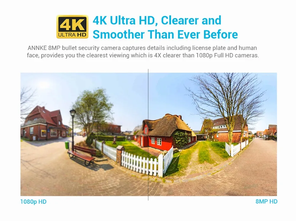 ANNKE 4X 8X FHD 4K камера CCTV TVI 8MP наружная Водонепроницаемая цилиндрическая система видеонаблюдения EXIR ночное видение комплект оповещений по электронной почте