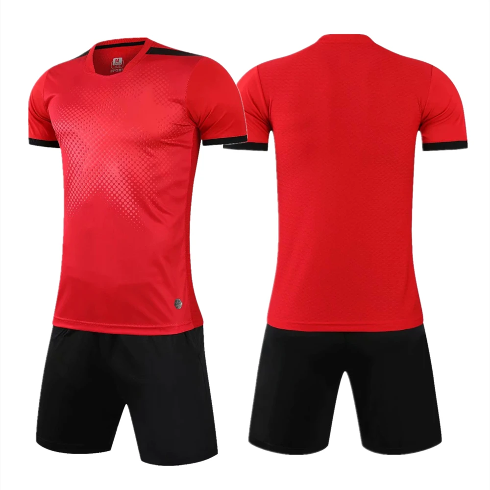 Женский и мужской комплект для футбола трикотажный футболка короткая униформа