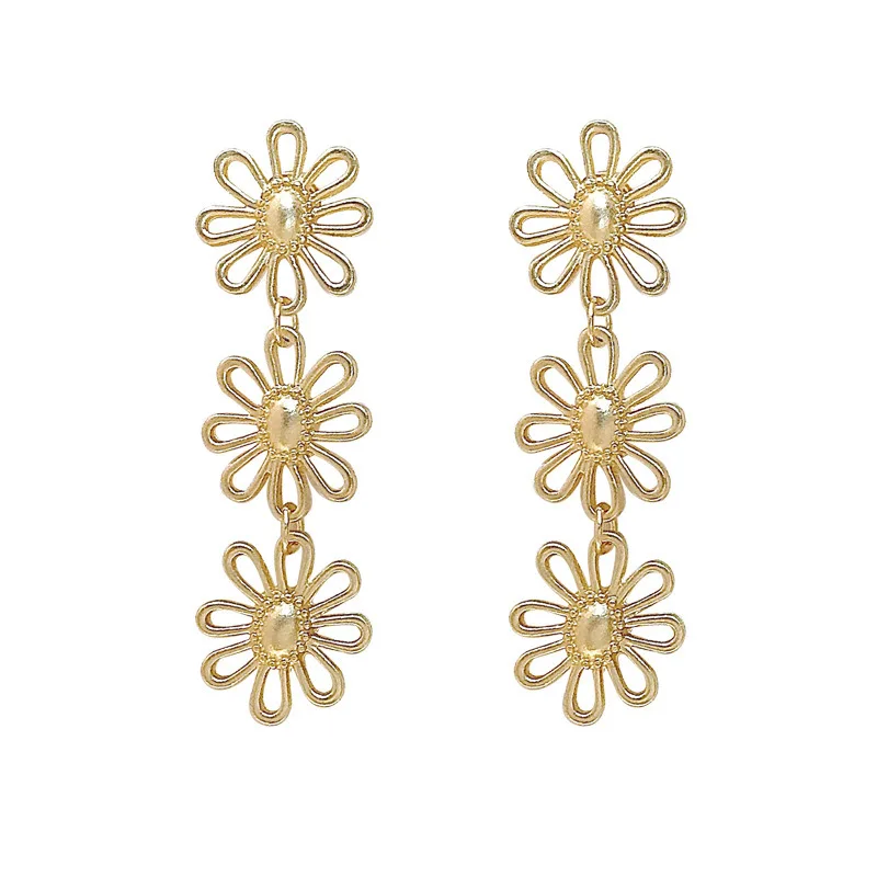 Женские серьги с подсолнухом серьги-кольца в форме подсолнуха оригинальные