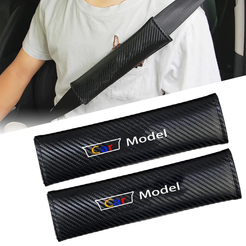 

2 Pcs Car Safety Seat Belts Cover Strap Shoulder Pads Protector for Cadillac ATS CTS DTS STS SLS SLR XLR BLS Seville Escalade