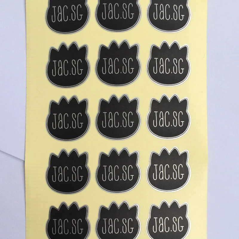 1000pcs custom printing self adhesive waterproof labels jewelry wedding private label packing seal sticker 20*20mm