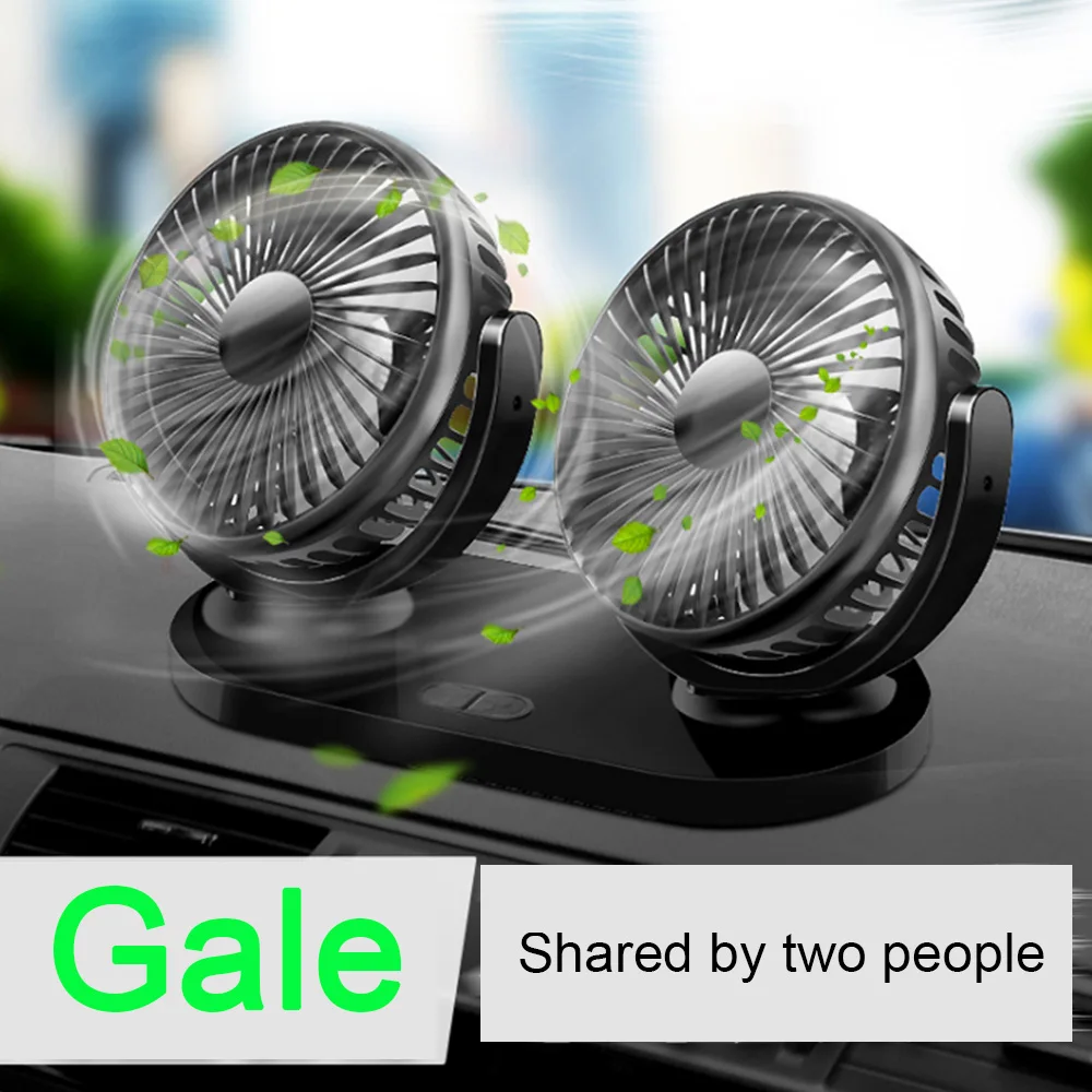 12/24V Car Universal Electric Fan Low Noise Air Conditioner 360 Degree Rotating Cooling USB Charger Cooler ventilador | Автомобили и