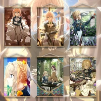 anime manga violet evergarden wall poster canvas painting solid wood hanging scroll for violet evergarden