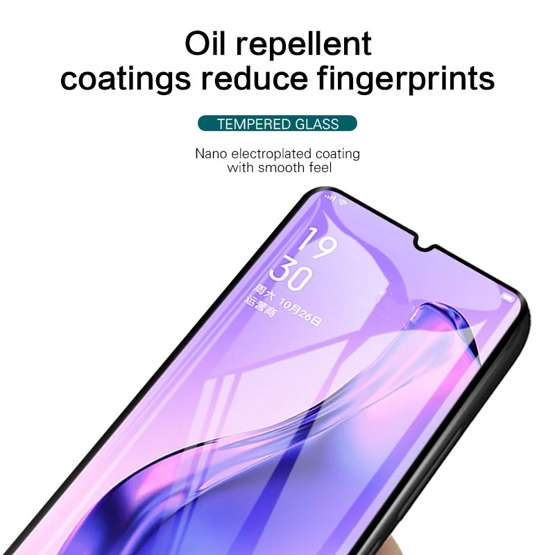 2 шт. закаленное стекло для OPPO A8 защита экрана A31 2020 полное покрытие клея 3D пленка с