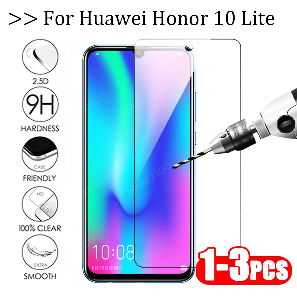 

1-3Pcs Tempered Glass For Honor 10 Lite Screen Protector For Huawei Honor 10 10i Protective Glass For Huawei Honor 8x 8a 9H film