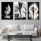 Плакаты с красивой девушкой для балета, печатные картины на холсте, Скандинавская Настенная картина, модульные картины для гостиной, Современный домашний декор