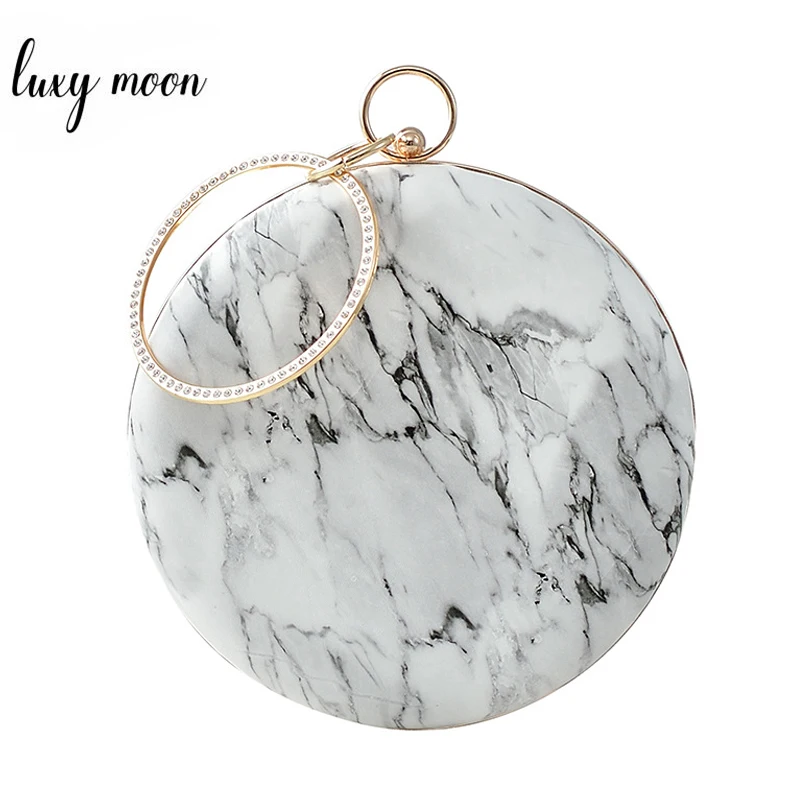 Женские клатчи круглой формы роскошные дамские сумочки с бриллиантами модные