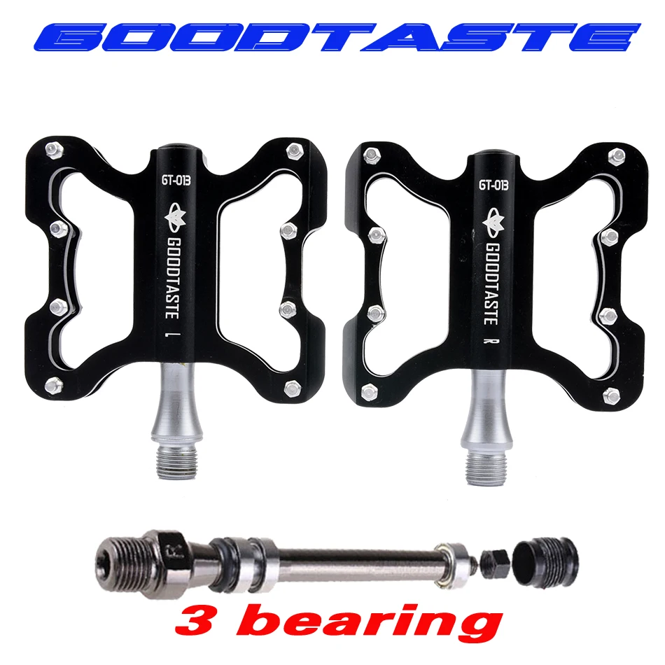Велосипедные педали 3 подшипника анти скольжение светильник ЧПУ Алюминий MTB
