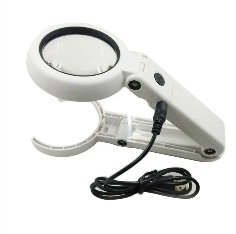 7 раз LED USB Настольная лампа для чтения увеличительное стекло PCB Сварка мобильный