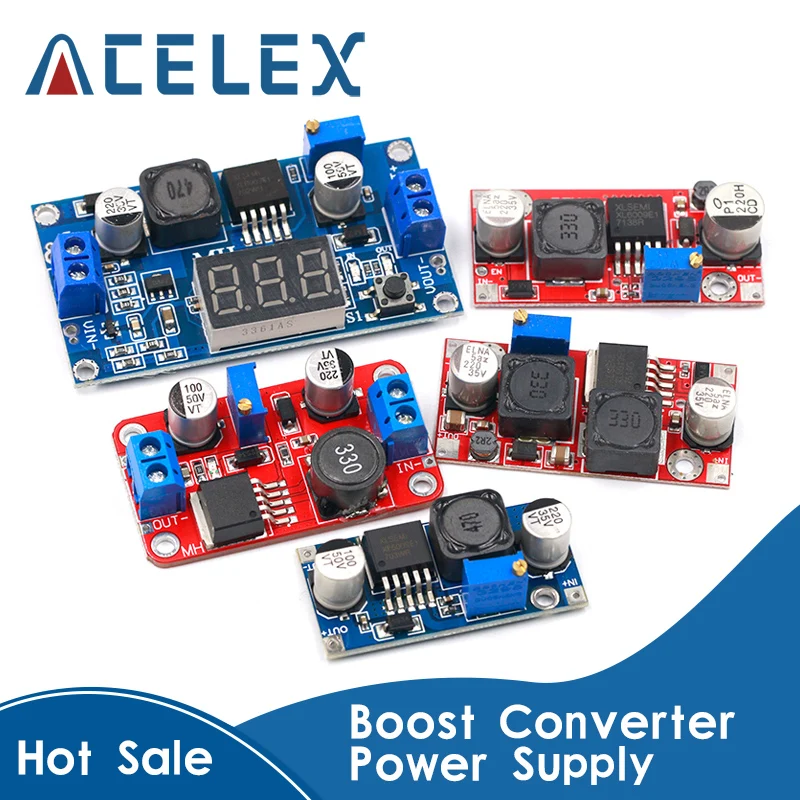 Повышающий преобразователь XL6009 4A Регулируемый Модуль питания 15 Вт от 5-32 В до 5-50 в