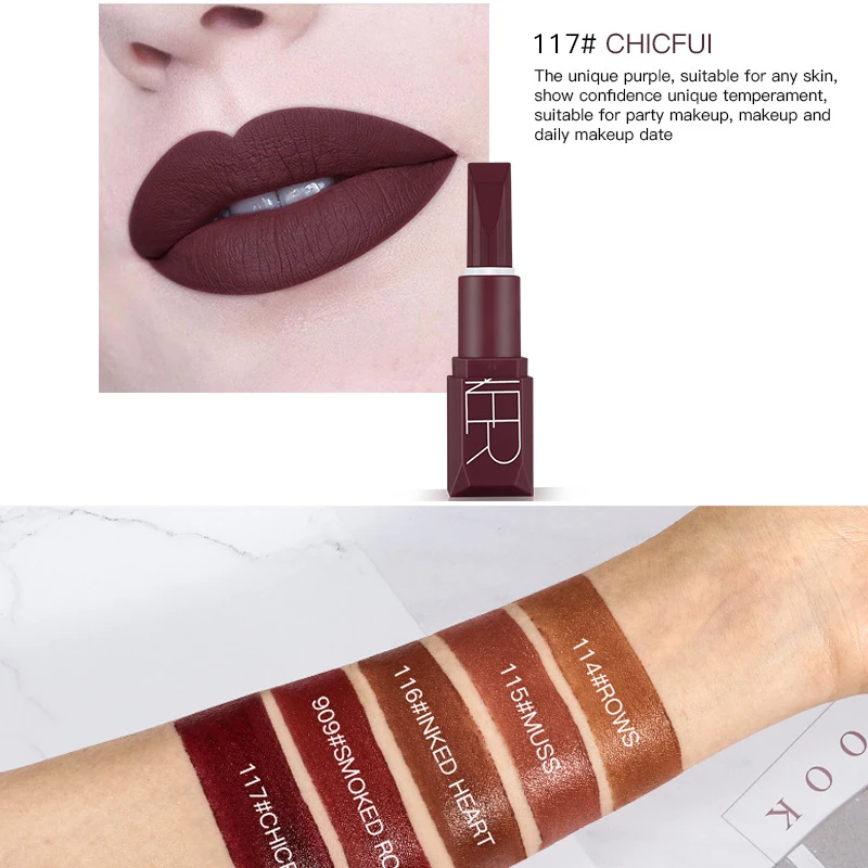 Губная помада матовая Водонепроницаемая бархатная губная сексуальные красные