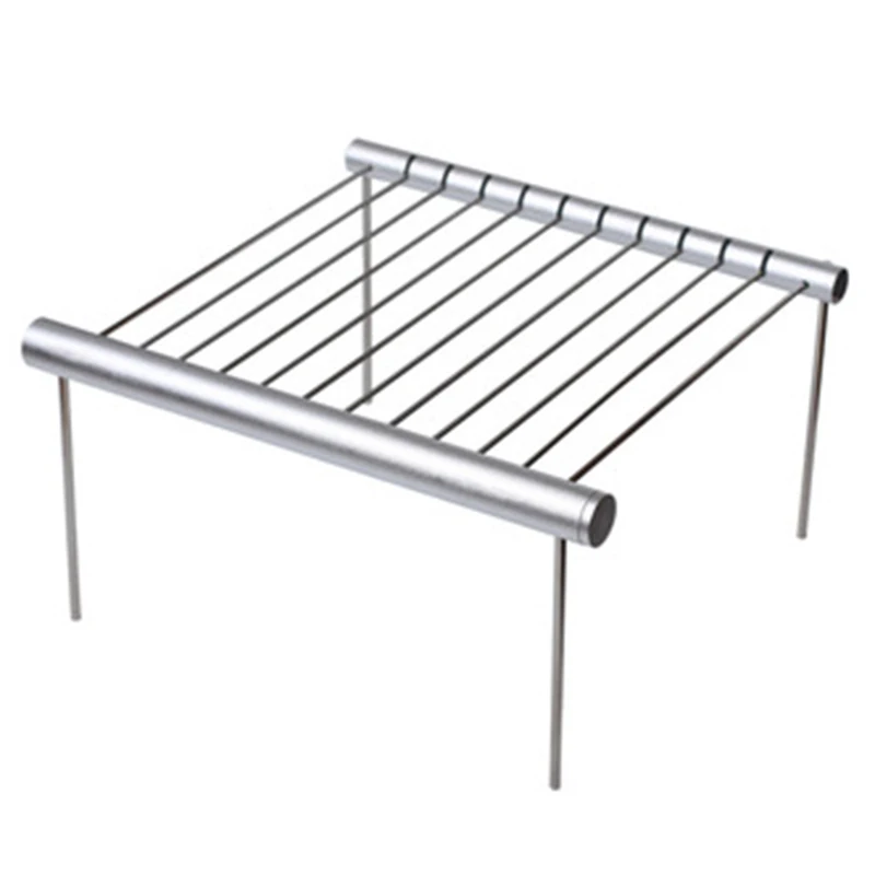 Карманный гриль для барбекю портативный из нержавеющей стали складной