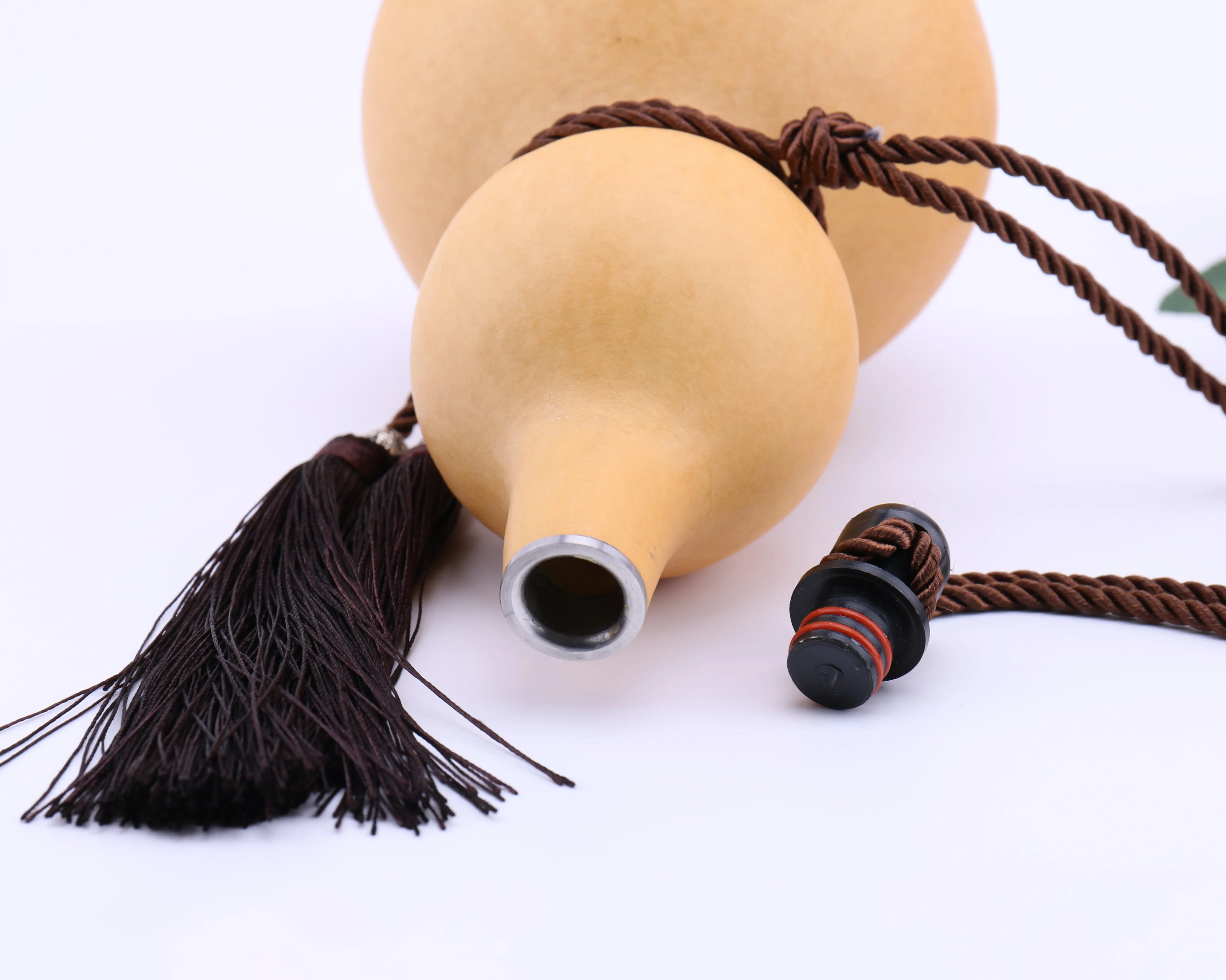

Natural Dried Gourd Water Bottle with Lid Pyrograph Craft Calabash Pumpkin Drink Flask Holder Ornament Decor Husband Father Gift