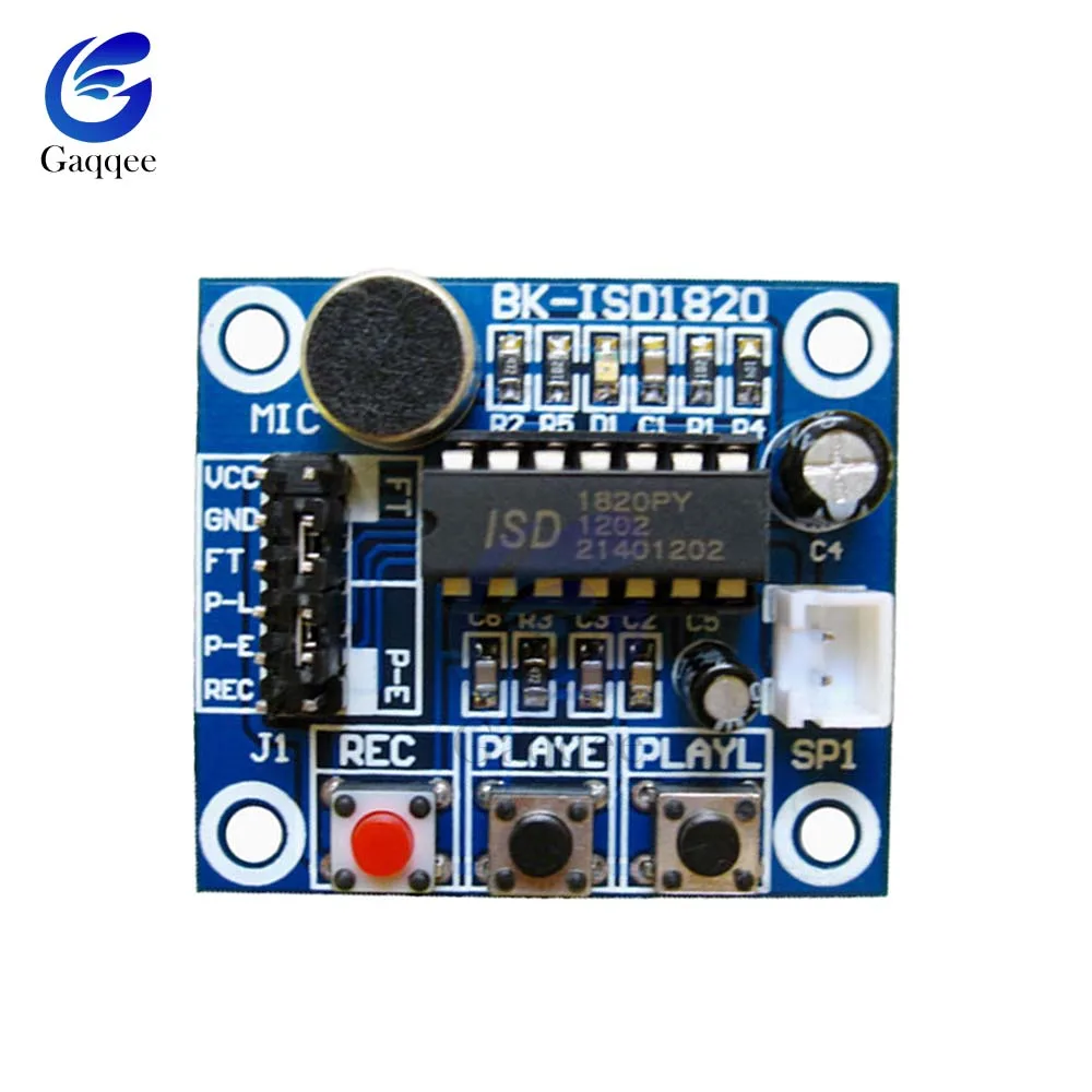 ISD1820 звуковая Запись голоса Модуль воспроизведения Микрофон Звук Аудио
