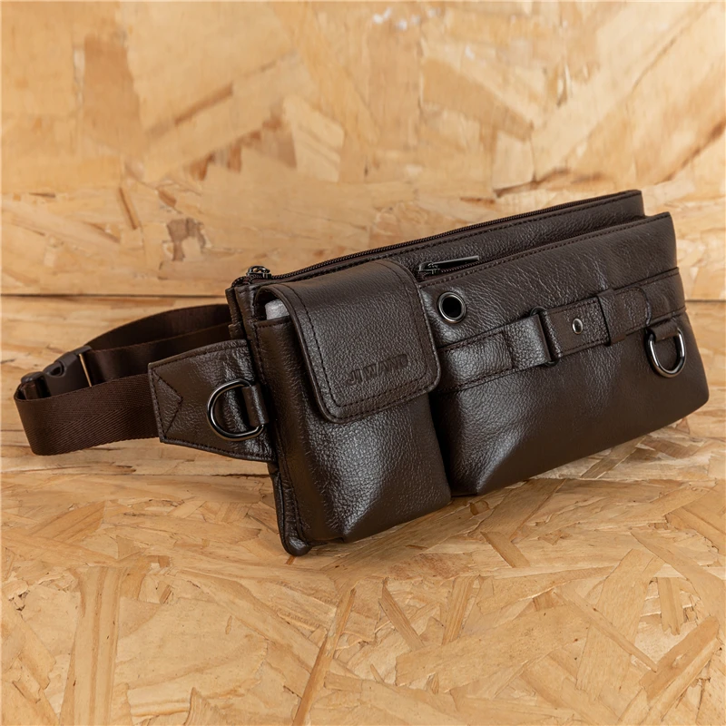 Мужские поясные сумки из воловьей кожи Мужская поясная сумка натуральной