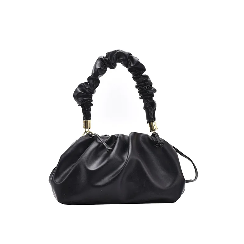 

Small Folds Design Simple PU Leather Shoulder Crossbody Bag for Women 2021 New Hot Summer Handbags and Purses Travel Totes