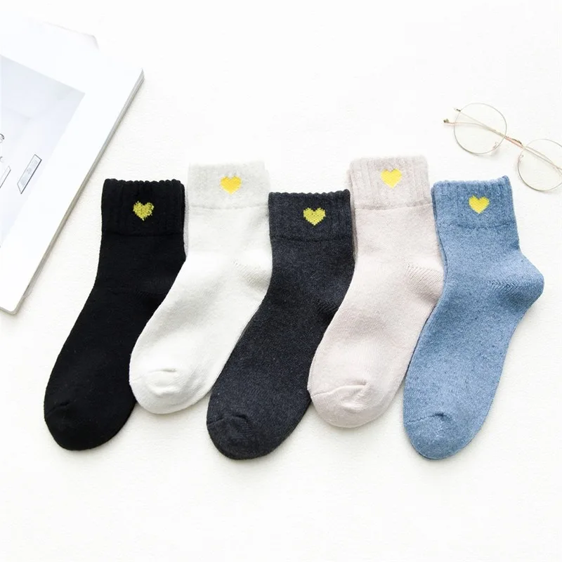 Носки женские теплые шерстяные средней длины 5 пар|Носки| |