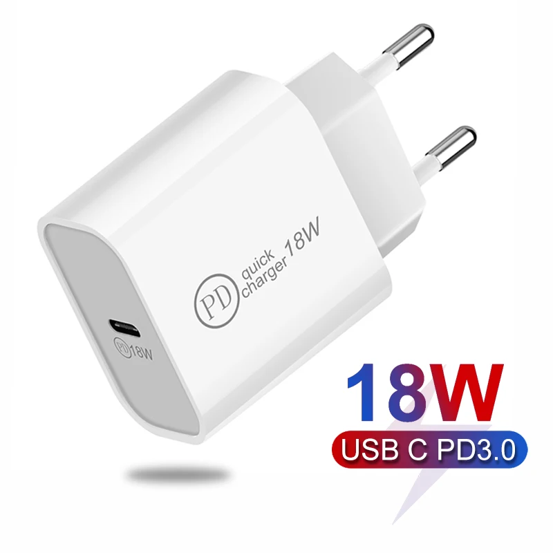 USB зарядное устройство 18 Вт PD Быстрая зарядка usb type C PD зарядное устройство для iPhone X XS XR портативное QC 3,0 зарядное устройство для телефона huawei samsung адаптер