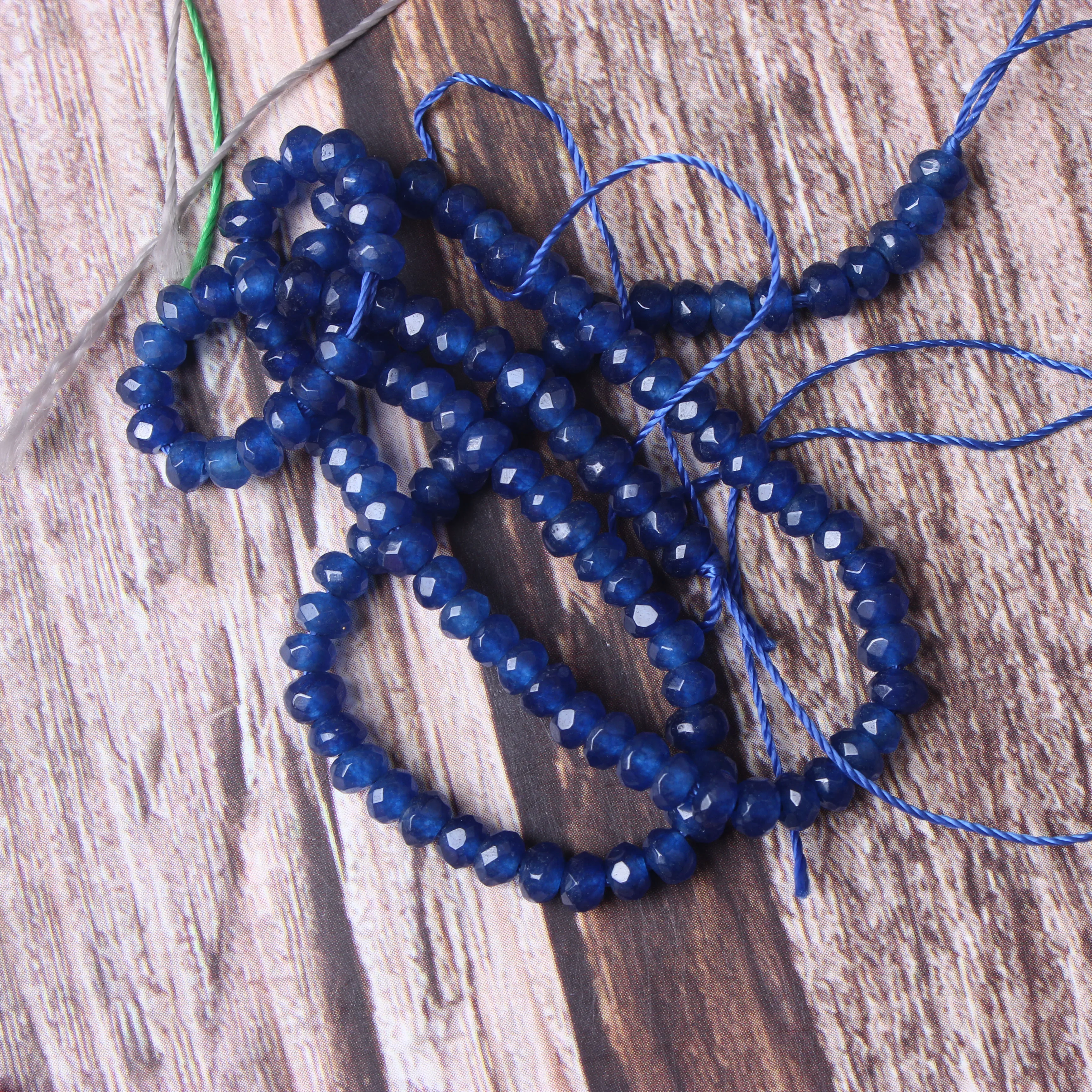 

LanLi 2x4mm fashion multicolor natural stones Loose beads be fit for DIY Men and women bracelet necklace Jewelry accessories