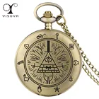 Изысканные кварцевые карманные часы-циферблат в стиле ретро с подвеской в подарок