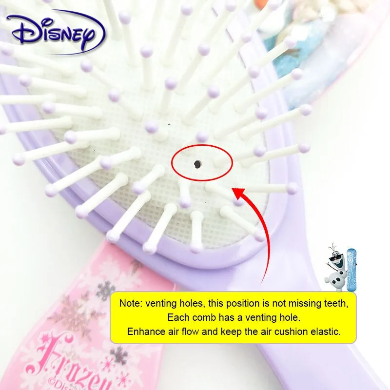 Disney Minnie Kids GentleAnti-статическая щетка Клубок влажная сухая щетина ручка распутывающая расческа ледяная королева кудрявые щетки для волос