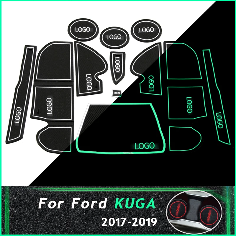 RKAC ворота Слот коврик для Ford KUGA 2013 2019 Escape MK2 Facelift C520 2017 2018 Внутренняя дверь pad