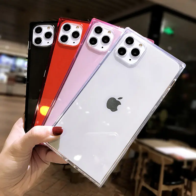 KISSCASE Прозрачный квадратный чехол для телефона iPhone 11 Pro XR XS MAX X 7 8 Plus мягкие чехлы из