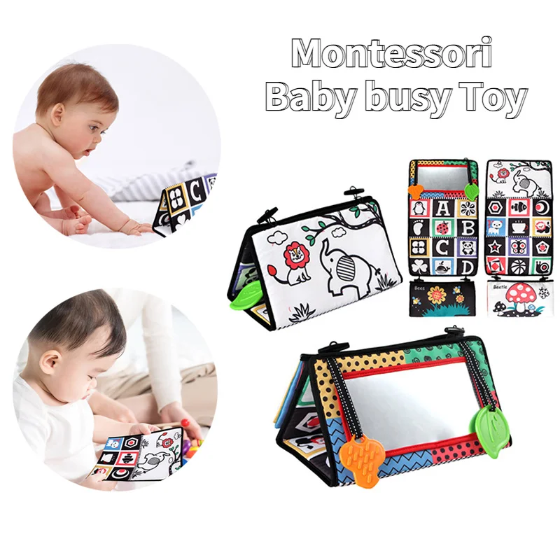 

Разноцветная мультяшная тканевая книга Монтессори для раннего обучения улучшение познания ребенка занятая доска игрушка для детей Подарк...