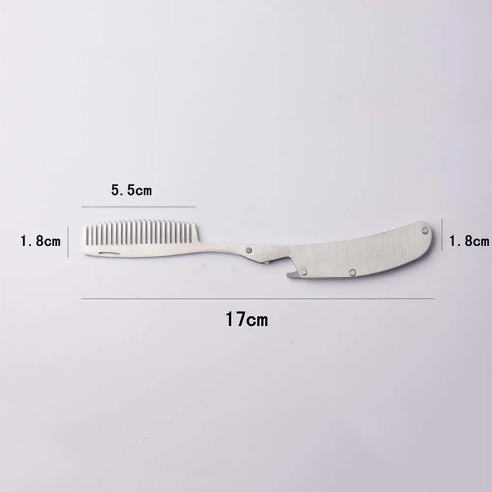 Расческа для волос новый мужской специальный складной расческа из нержавеющей