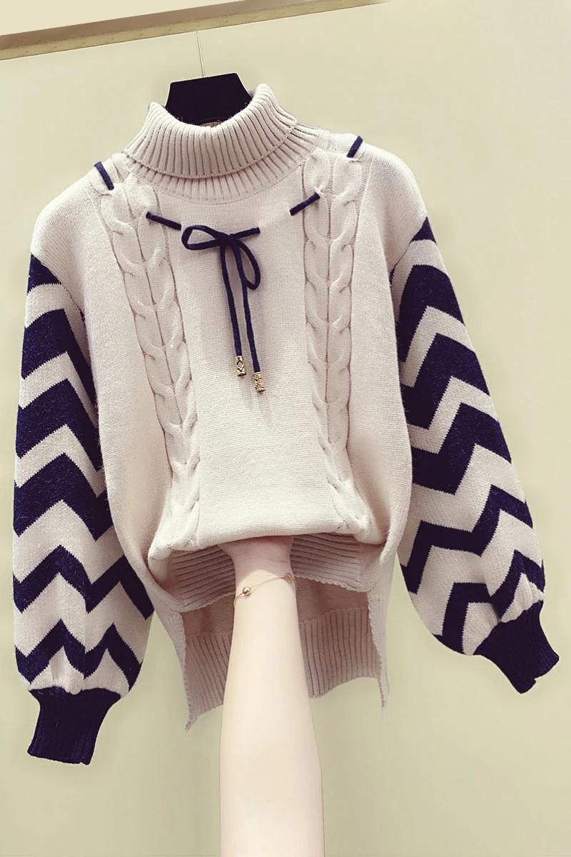 Водолазка свитер для женщин Новинка 2019 года сезон осень-зима трикотажное пальто