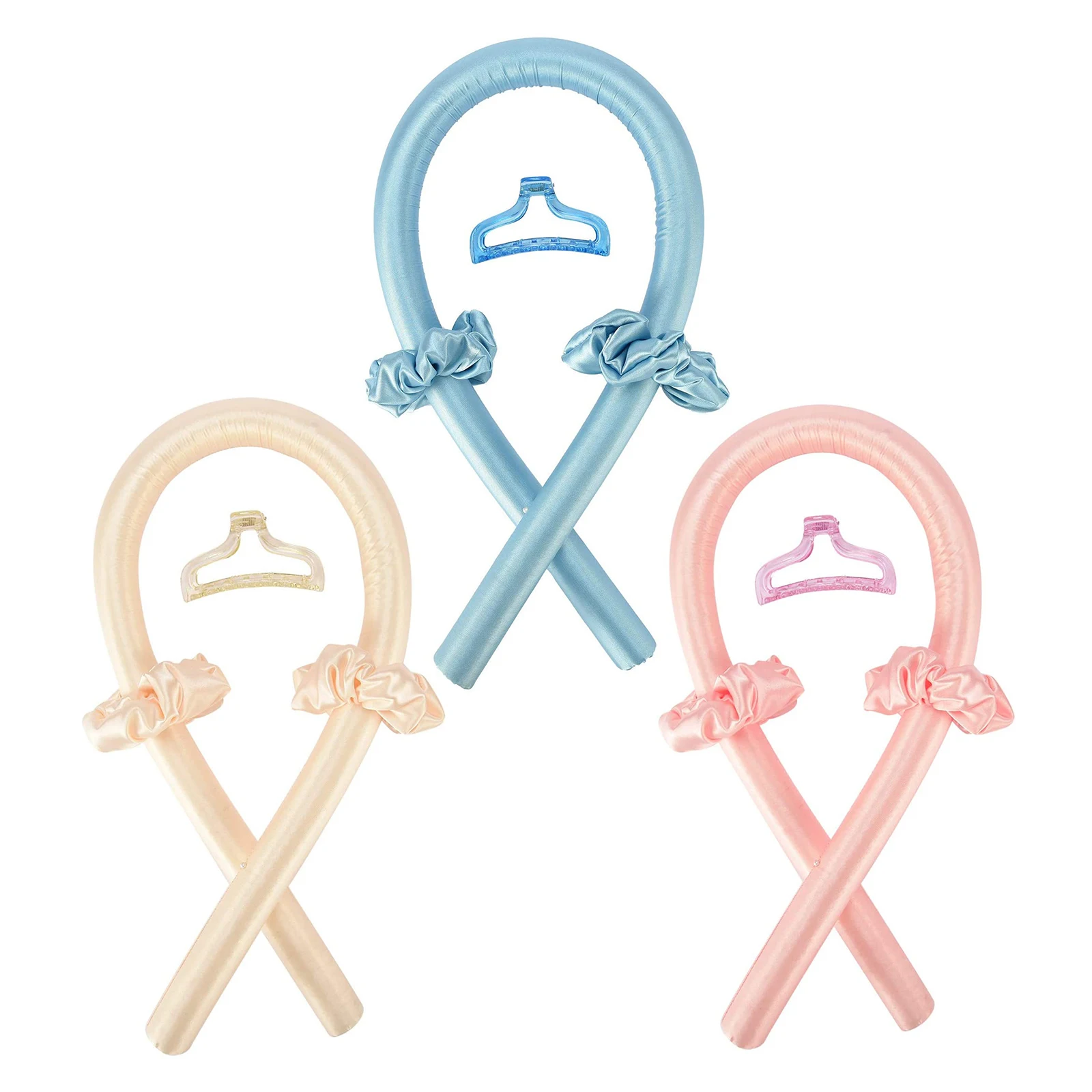 Стержень для завивки волос без тепла круглая шелковая лента Мягкая повязка на