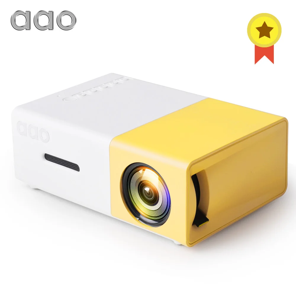 AAO YG300 Мини проектор аудио YG-300 HDMI-Совместимость USB портативная поддержка 1080P