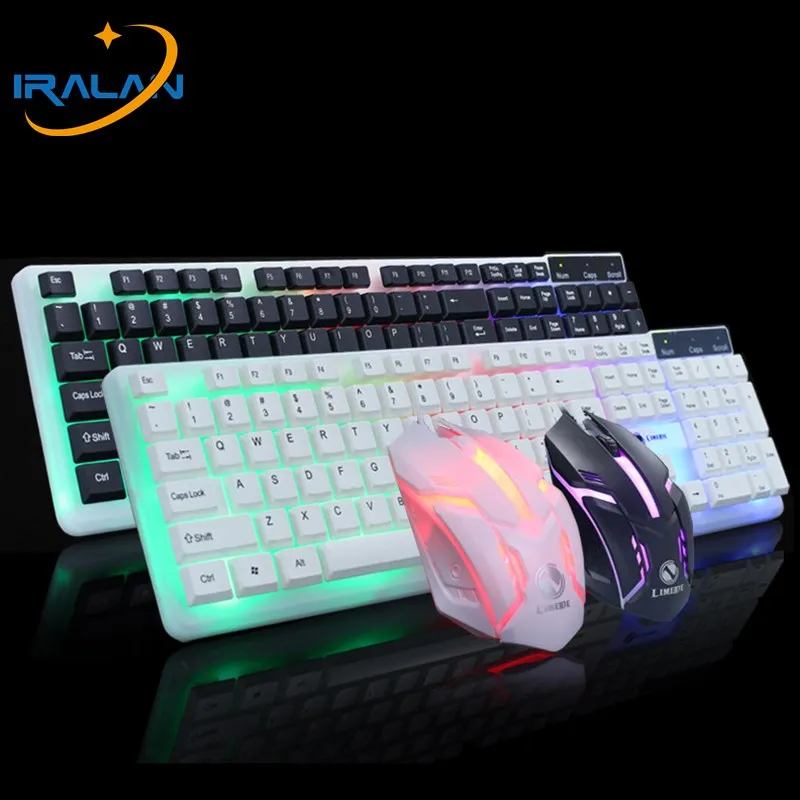 Проводная игровая клавиатура со светодиодной подсветкой|Комплекты мышь плюс