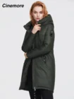 Пальто женское зимнее, с капюшоном, из плотного хлопка, длинное, 2020