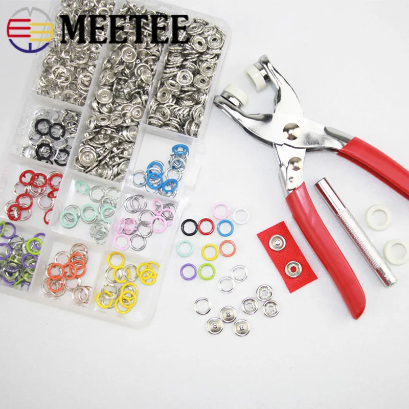 Meetee 100/150/200 комплектов 9 5 мм цвета металлический штырь кольцо кнопки детская