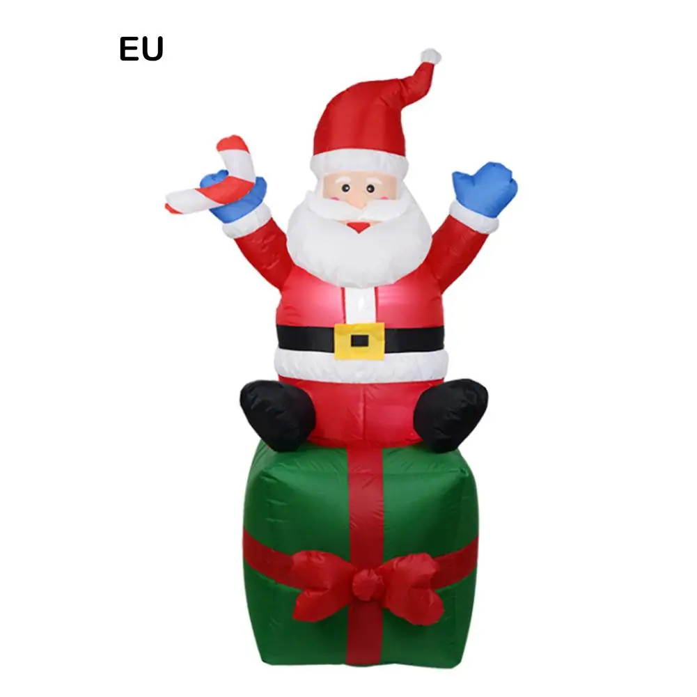 EU 2,1 м высокая автоматическая надувная Рождественская елка садовое украшение домашний декор вечерние Снеговик Электрический надувной Санта Клаус поставка - Цвет: EU