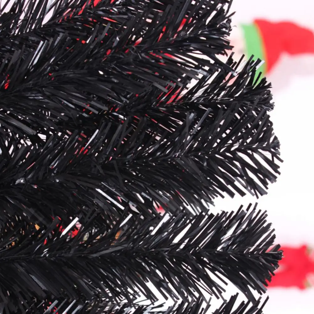 

210cm Artificial Christmas Tree with Plastic Stand Holder Base for Christmas Home Party Decortaion (Black)