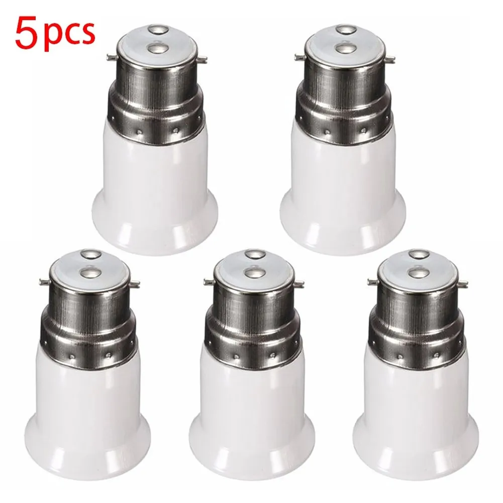 

5pcs B22 To E27 Led Lamp Bulb Base Conversion Holder B22 To EDISON Screw E27 Socket Adapter Converter Light Adapter