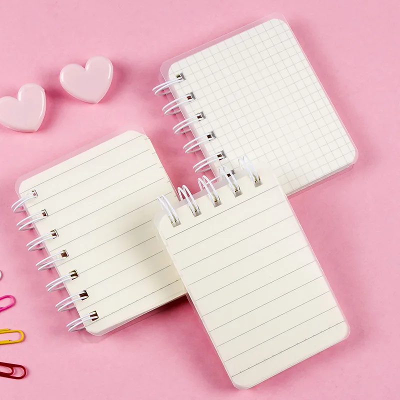 

Portable Mini Coil Spiral Notebook Loose Leaf Binder Planner PP Cover Dotted Line Paper Diary Office Accessories School Supplies