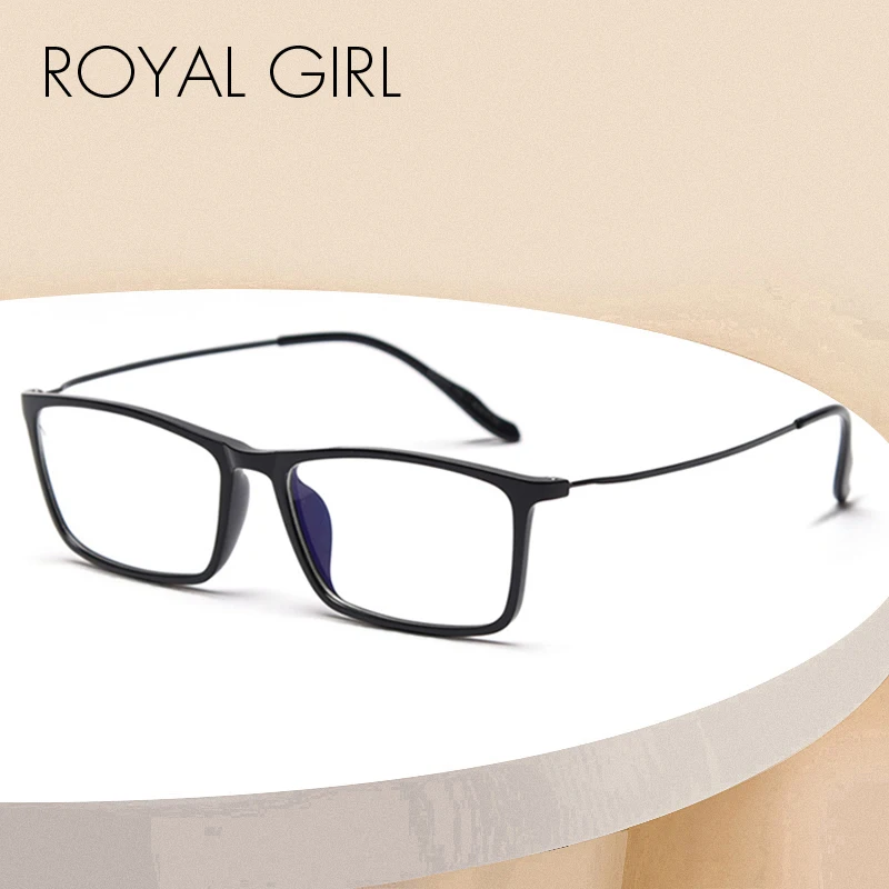 Женские и мужские очки с прозрачными квадратными линзами ROYAL GIRL модные