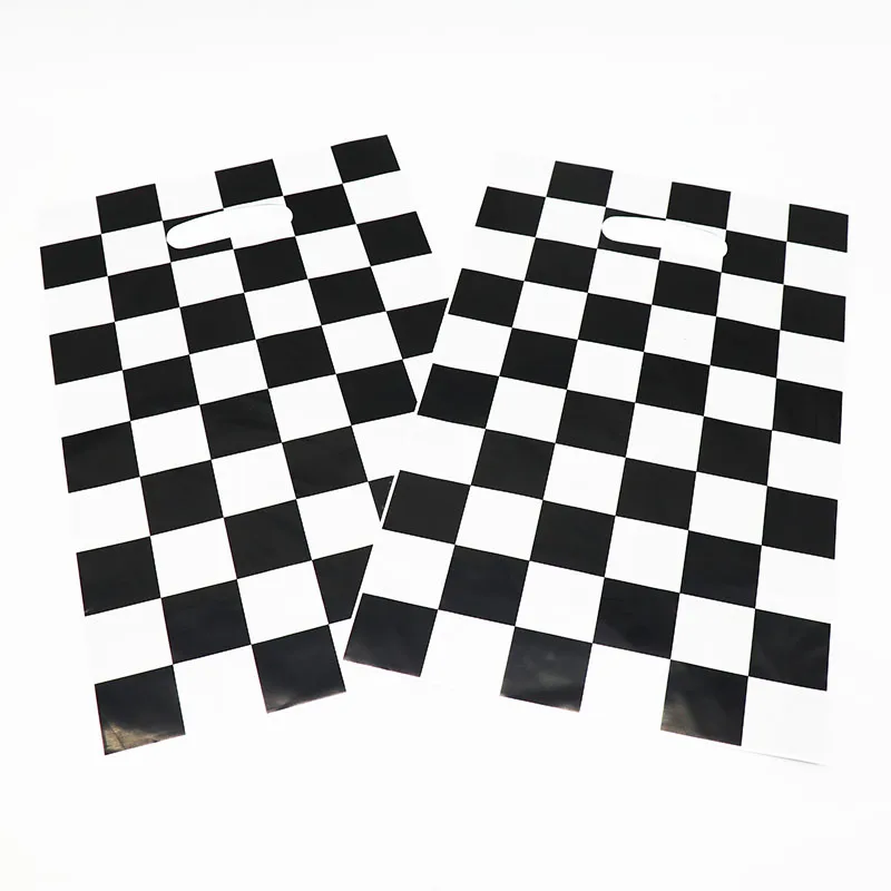 20 шт тема гоночного автомобиля пластиковые мешки для конфет гоночные флаги