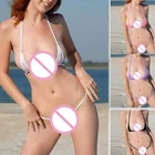 Женское сексуальное микро мини бикини, стринги, нижнее белье, стринги, бюстгальтер, одежда для сна, высокое качество, купальники
