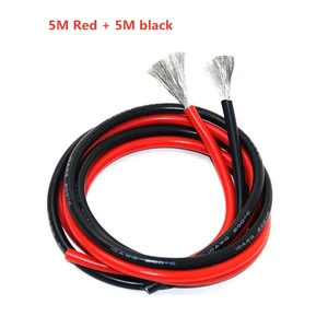 10 Meters soft high temperature resistant silicone wire Red and black 10AWG12AWG13 14AWG 16AWG 18AWG high quality silicone Cable