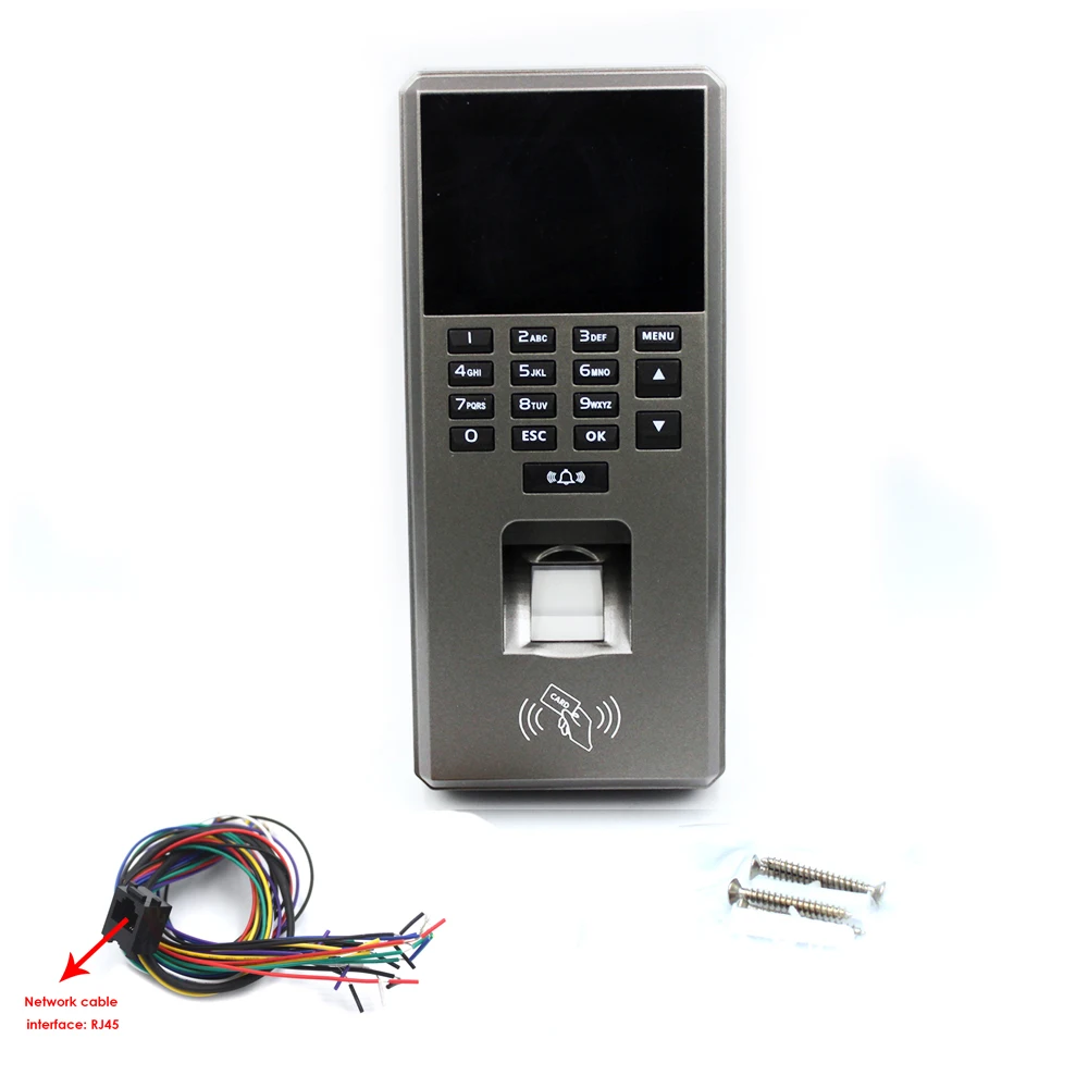 2.4 inch 1600 User TCP/IP USB Fingerprint Time Attendance Recorder Employee With RFID Keypad Access Control System | Безопасность и