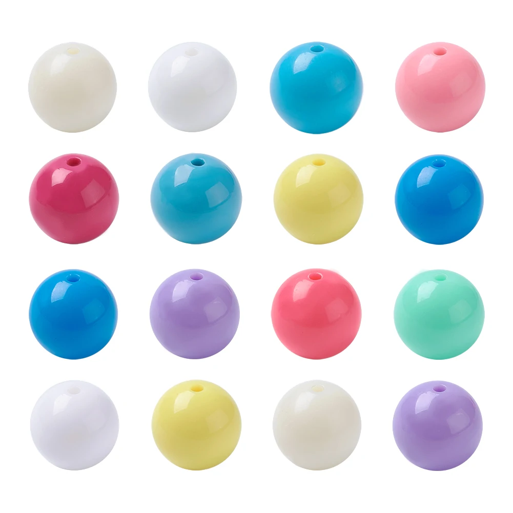 105pcs 20mm Mixed Color Chunky Bubblegum Acrylic Beads Opaque Colorful for Necklace Jewelry Making DIY | Украшения и аксессуары
