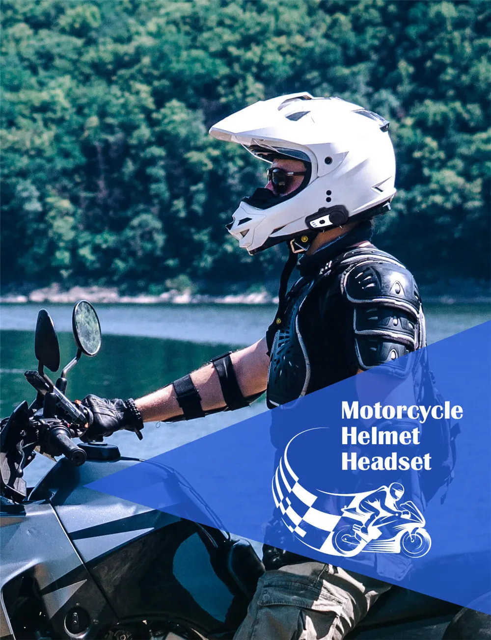 BOBLOV M6 BT мотоциклетный шлем Интерком громкой связи беспроводная bluetooth-гарнитура мотоциклетная Интерком fm-радио стерео музыка