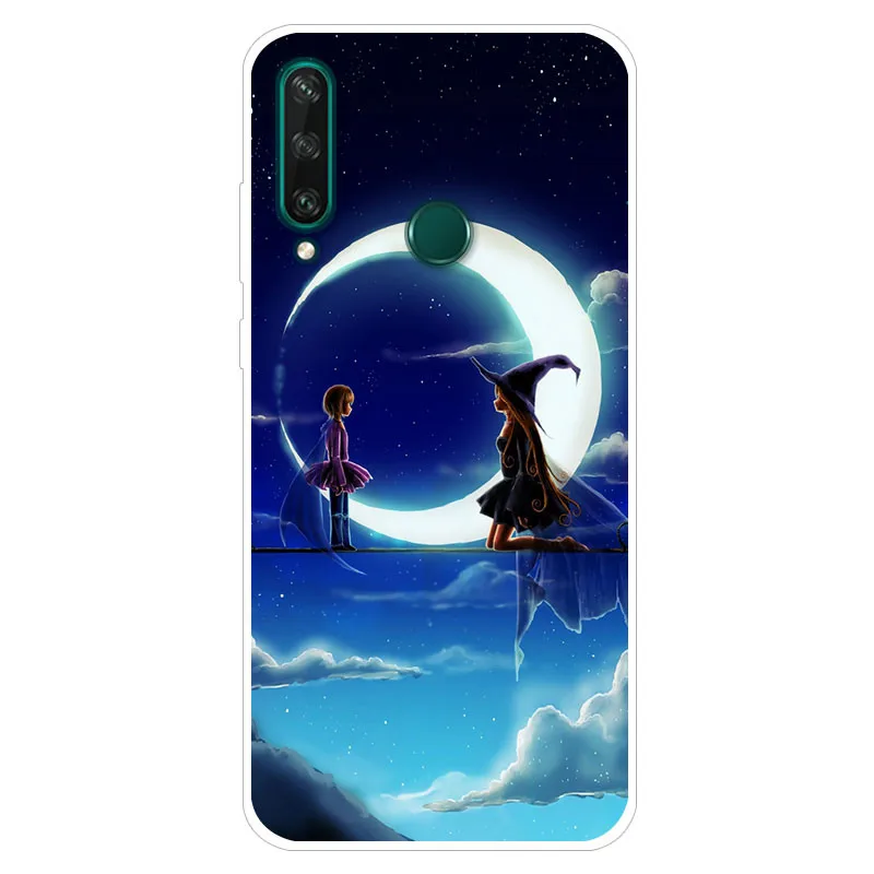 Чехол для Huawei Y6p мягкая мультяшная Силиконовая задняя крышка из ТПУ чехол