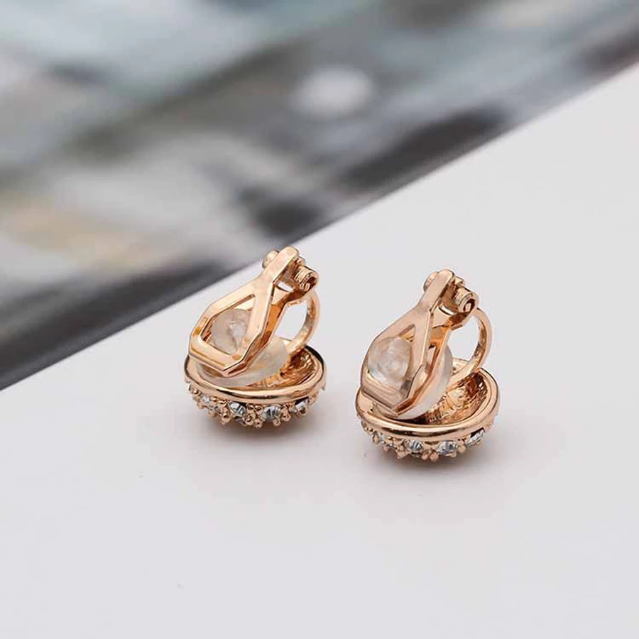 Новый круглый дизайн без пирсинга серьги микро проложили с австрийским